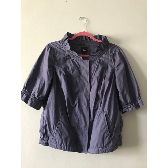GAP | Eggplant Quarter Sleeve Ruffles Jacket - Picture 1 of 8